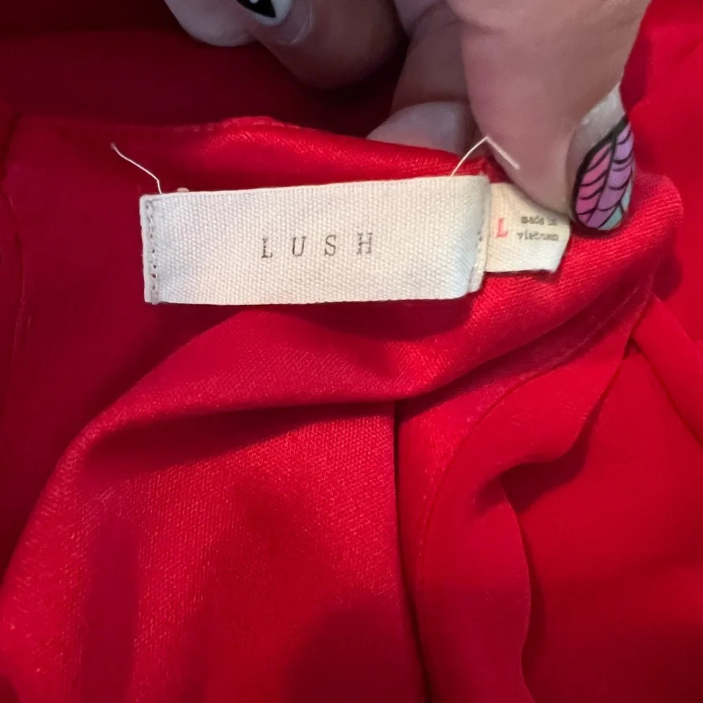 Lush Vibrant Red Mini Dress - Picture 3 of 3